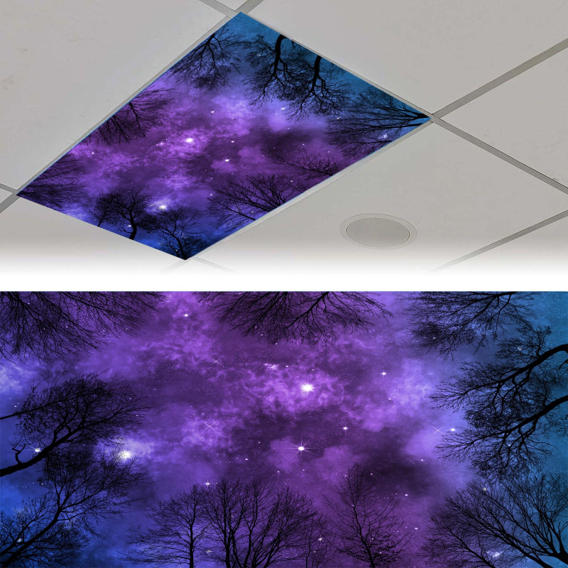 Forest Galaxy υφασμάτινο σκιάστρο λαμπτήρα - Μοντέλο 088138XY, Υλικό: Ύφασμα, Πάχος: 0.09, Προέλευση: Jingjiang