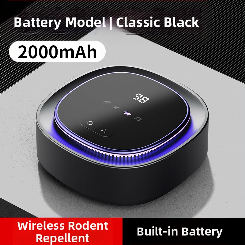 R1 Ултразвуков репелент за мишки, комари и хлебарки, квадратен дизайн, 5V, 5W, поддръжка за зареждане