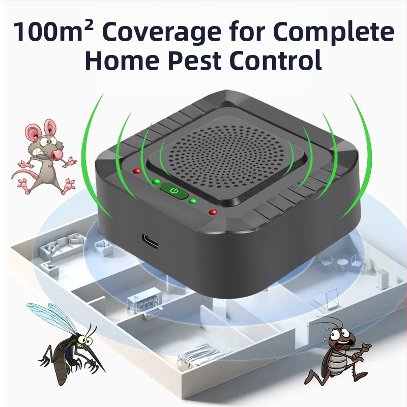 Automatický ultrazvukový odpudzovač hlodavcov a vták, domáca verzia, model 826A, 5V, 4-24 kHz, 5W