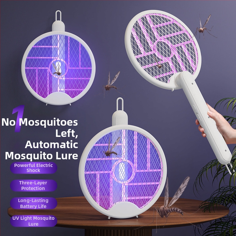 2-σε-1 Ηλεκτρική Σκούπα Κουνουπιών και Λάμπα, Επαναφορτιζόμενη με Αφαιρούμενη Μπαταρία, Κάλυψη 61 m²+, Αυτονομία >12 h