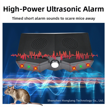 Υπερηχητικός Αποτροπέας Ποντικιών, Πλήρως Αυτοματοποιημένος Αισθητήρας, Τριπλό Φλας, Μοντέλο 829A, 5V, 4–24KHz, 5W, Τετράγωνος Σώματος, για Αποθήκη και Κουζίνα