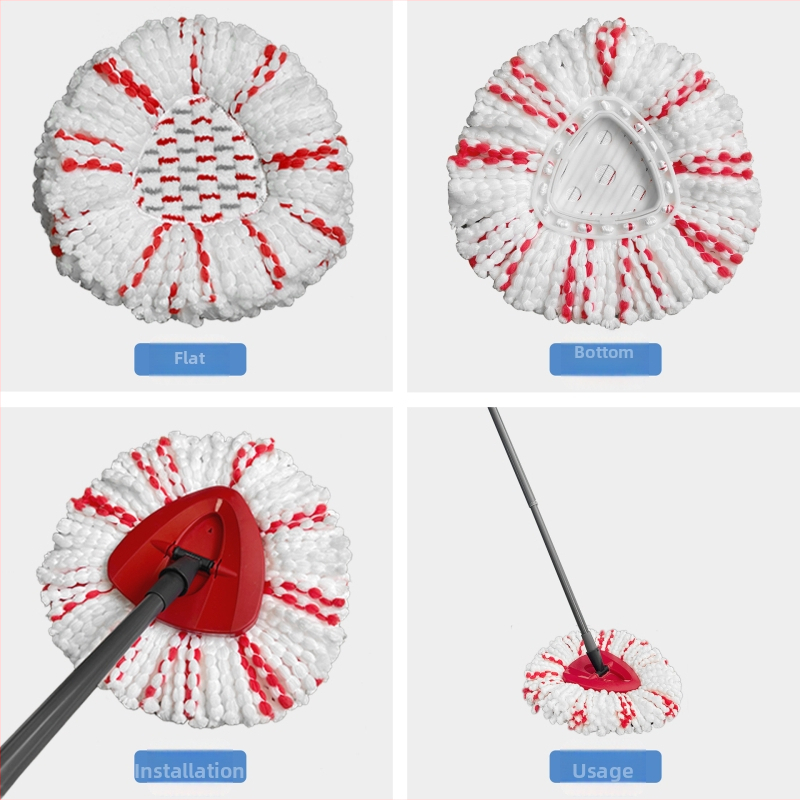 Hlava mopu s výstelkou pre hlboké čistenie, výmenná hlava s rotujúcim trojuholným uchytením, vláknité handričky na mop (20 ks), uvedené na trh v zime 2023