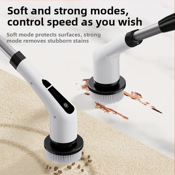 Elektriskā daudzfunkcionālā tīrīšanas birste, grīdas birste, USB uzlāde, mehāniska darbība, modelis 906, darbības laiks mazāk kā 2 stundas