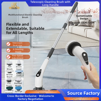 Elektriskā tīrīšanas birste mājai, virtuvei un vannas istabai – divu lietojumu gara un īsa birste, rokas vadāma, uzlādējama, bezvadu un pārnēsājama; modelis 9NI1, jauda 25W, spriegums 5V, frekvence 50Hz