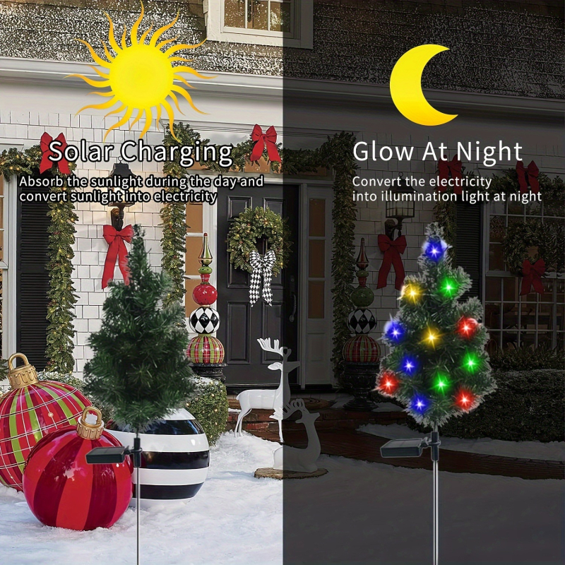 Napelemes karácsonyfa világítás - kültéri kert- és gyepdísz, koreai stílus - Kód Laz601099586955224