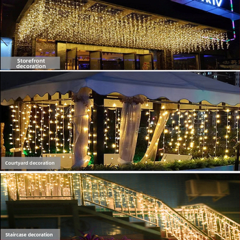 Φανάρια LED με ηλιακή τροφοδοσία, αλυσίδα φώτων με εφέ καταρράκτη και ατμόσφαιρα με αστέρια, IP65, έλεγχος με κουμπί, τάση ≤36V