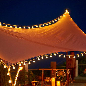 LED φωτεινή σειρά με αστέρια για εξωτερικό κάμπινγκ, πλανητικό σχήμα, μπαταρία, IP55, έλεγχος με κουμπί, τάση ≤36V