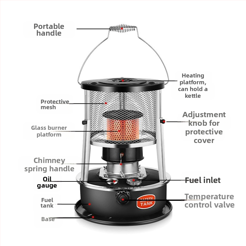 Кемпинг отоплителна печка, преносима и многофункционална (Марка: Other; Категория: отоплителна печка; Подходяща за къмпинг)