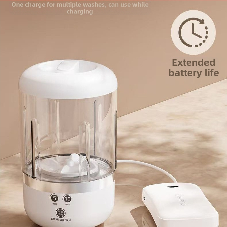 Мини пералня за бельо – USB зареждане, 7.4V, 450 об./мин, под 2 часа, механична работа