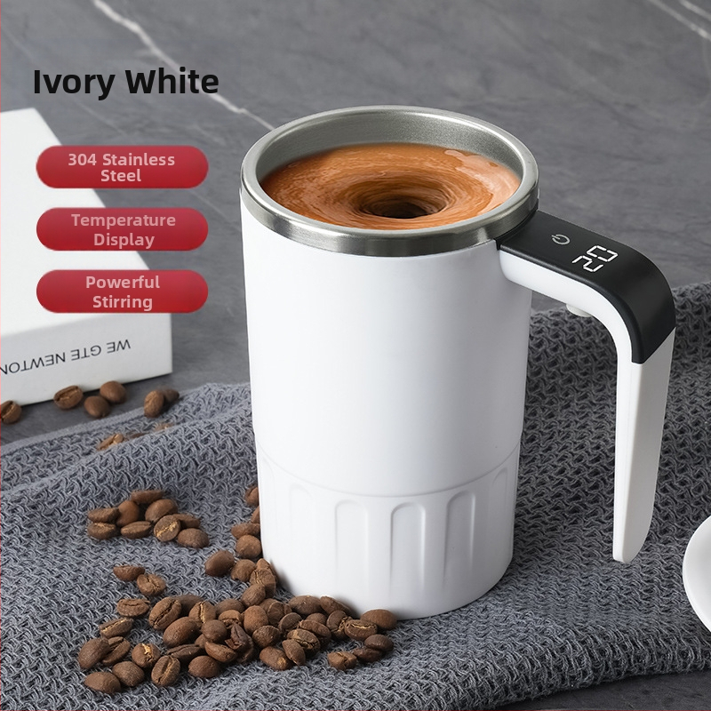 Cană shaker din oțel inoxidabil cu motor electric pentru pudră de proteine — cană de cafea portabilă (320 g, oțel inoxidabil, motor electric, imprimare logo disponibil)