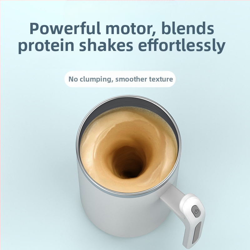 Кафена чаша с автоматично разбъркване и магнитно въртене, 304 неръждаема стомана, тегло 320 g, възможност за персонализирано лого