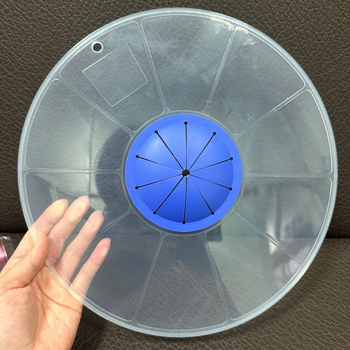 Κάλυμμα κατά των πιτσιλισμάτων για αυγά, πλαστικό με σιλικόνη, κατάλληλο για χτύπημα κρέμας και ζύμης