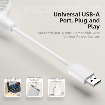 USB ανεμιστήρας με άμεση σύνδεση, κινητήρας χωρίς ψήκρες, χαμηλός θόρυβος ≤36 dB, 6+ λεπίδες