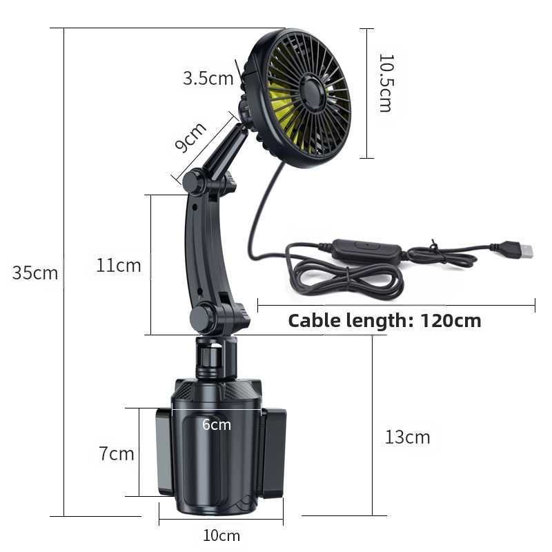 Automobilio ventiliatorius su daugiafunkciniu puodelio laikikliu, ABS korpusas, modelis 9056, skirtas prietaisų skydeliui, individualizavimas pagal užsakymą