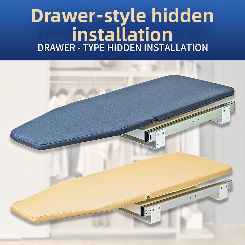 Гладилна дъска Vicky's Choice, сгъваема, с безшумна плъзгаща релса, мобилно съхранение, въртене на 180°, устойчива на високи температури