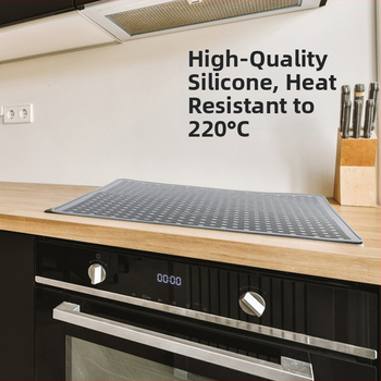 Taimei silikoninė viryklės danga, daugiafunkcinė nusausinimo kilimėlis indukcinėms viryklėms, formos apskritos/kvadratinės/neįprasta, kilmė Dongguan, išleistas 2024 m