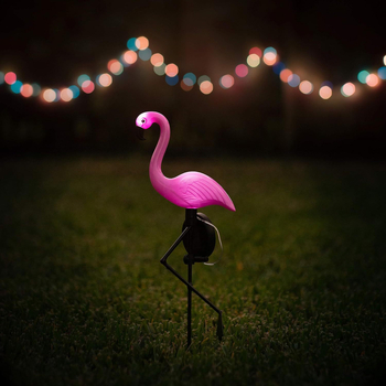 Ηλιακό φωτιστικό φλαμίνγκο εδάφους – σχέδιο φλαμίνγκο, IP55, 0.09W, 6-12h, CE