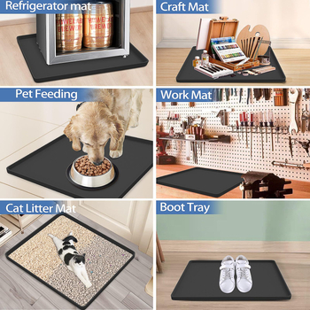 Silicone Mat for Refrigerator, Washing Machine and Freezer – kvadratinė forma, vienos spalvos, anti-scratch grindų kilimėlis – premium