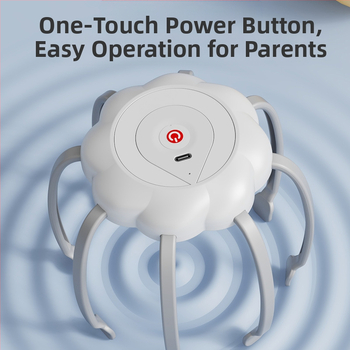 Galvos masažuoklis su vibracija, įkraunamas, QS-108 modelis, mygtukų valdymas (QS-108, įkraunamas, vibracija, mygtukų valdymas)