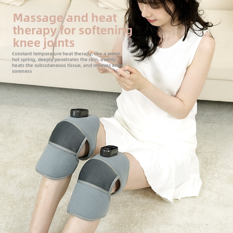 Масажор за коляно с нагряване и вибрация, 5V, 7W, температура 46–65°C, 3 режима на управление