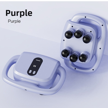 Šešių galvų fascijos masažo ginklas raumenims – LCD ekranas, daug lygių reguliavimų, automatinis išjungimas, įmontuota baterija 1200–2000 mAh, 3–6 valandos, triukšmo lygis 36–45 dB