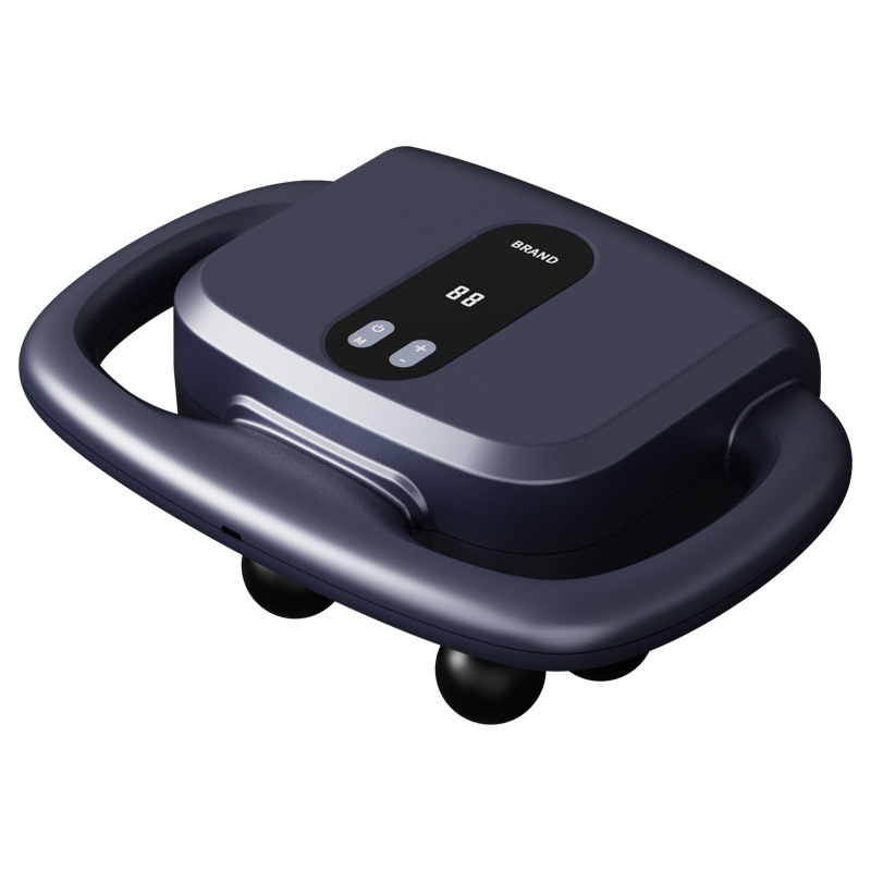 Šešių galvų fascijos masažo ginklas raumenims – LCD ekranas, daug lygių reguliavimų, automatinis išjungimas, įmontuota baterija 1200–2000 mAh, 3–6 valandos, triukšmo lygis 36–45 dB