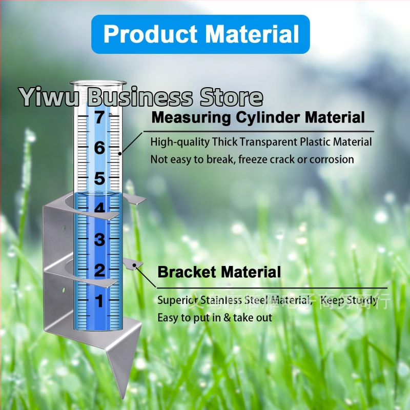 Дъждомер XY-155, неръждаема стомана, монтажна рамка със колона за външен двор, диапазон 0–7