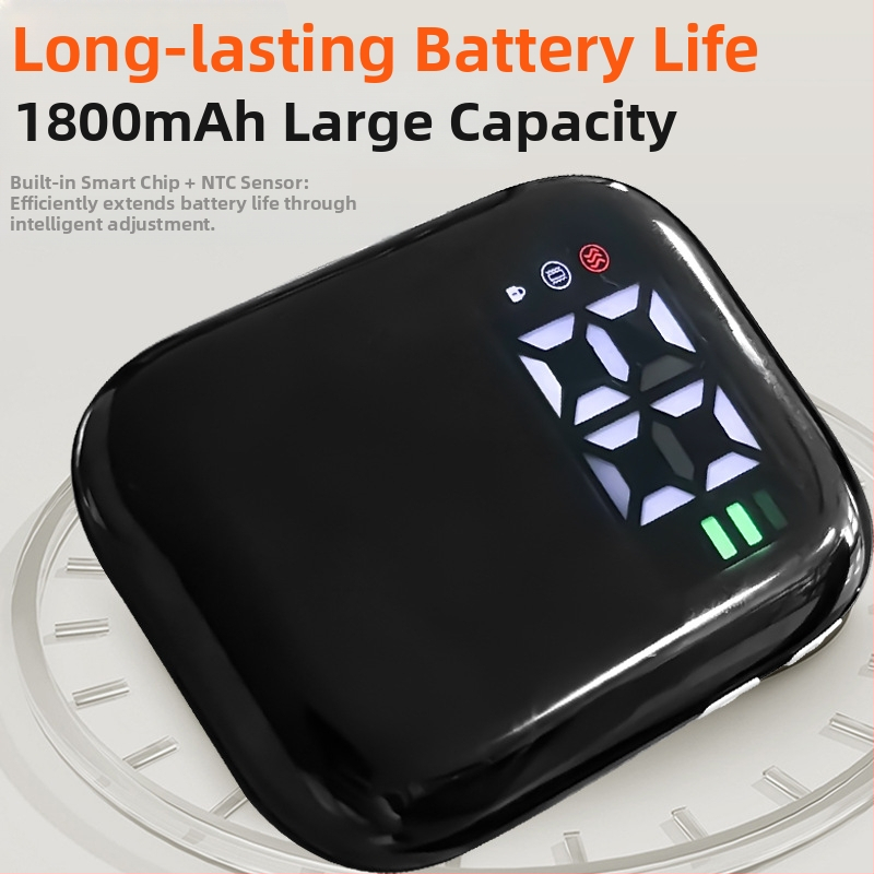 Belaidė šildanti vibruojanti juosmens juosta su raudonos šviesos terapija, USB maitinimas, 3 greičiai, 8+ masažo galvutės, šiltas suspaudimas