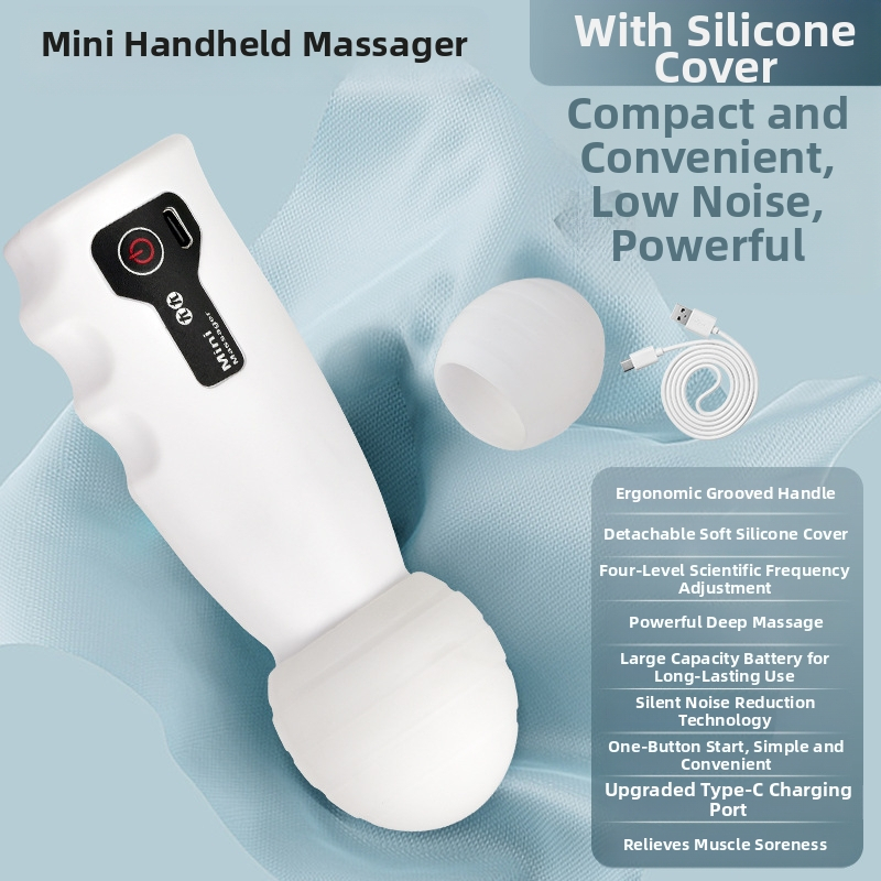 Moters fascia massager su įkraunama baterija – nešiojamas mini kaklo masažuoklis, šepetėlinis variklis, 4-oji pavara, 1 antgalis, įmontuota 500–800 mAh baterija, veikimo laikas 0–1 val.