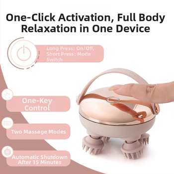 Galvos masažavimo įrenginys su minkymo masažu, įkraunamas, mygtukų valdymas, GX-610