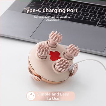 Galvos masažavimo įrenginys su minkymo masažu, įkraunamas, mygtukų valdymas, GX-610