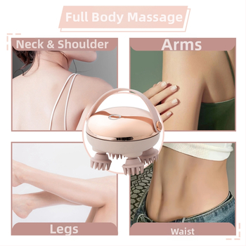 Galvos masažavimo įrenginys su minkymo masažu, įkraunamas, mygtukų valdymas, GX-610