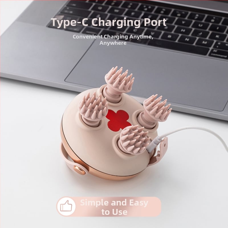 Масажор за глава с месещ масаж, презареждаема батерия, управление с бутони, GX-610