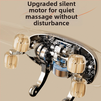 Bevielis kaklo masažuoklis su minkymo funkcija, šilto kompresiją ir infraraudonųjų terapiją, 6 galvutės, įkraunamas modelis 106