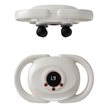 Šešių galvų kaklo masažuoklis su LCD, bešepelių variklis, 5+ greičiai, įmontuota baterija, veikimo laikas 1–3 valandos