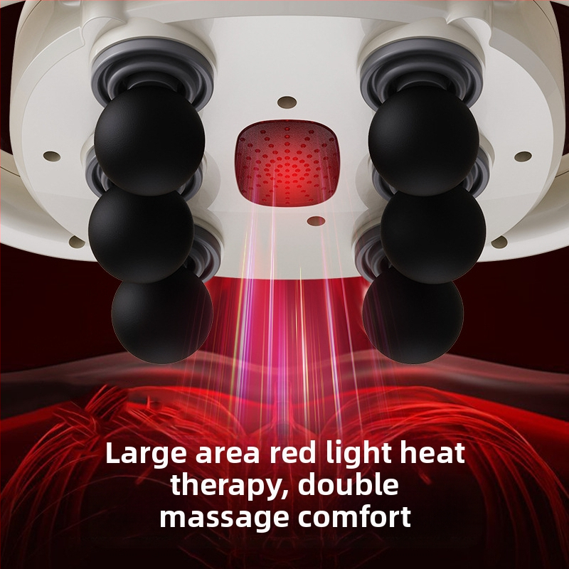 Шестглавен масажор за шия с LCD, безчетков мотор, 5+ скорости, вградена батерия, време на работа 1–3 ч.