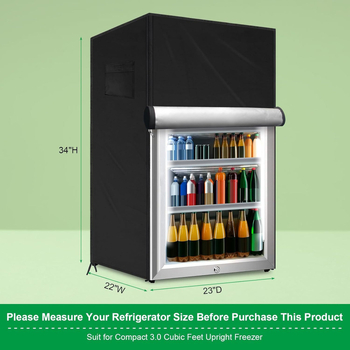 Κάλυμμα εξωτερικού κάθετου καταψύκτη – πολυεστέρας, προσαρμόσιμο, μοντέρνο και μινιμαλιστικό στυλ, κάλυμμα σκόνης