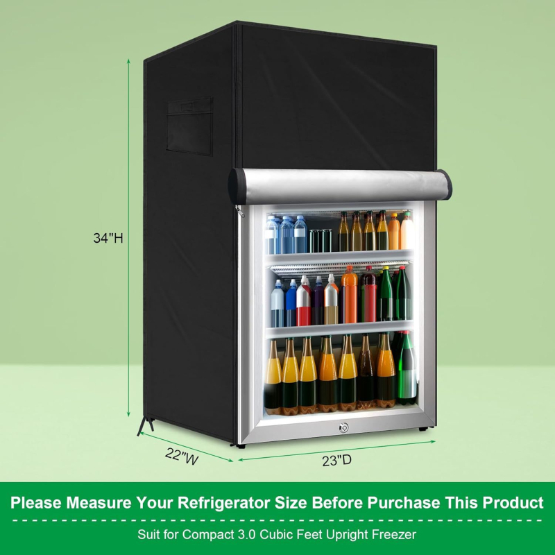 Κάλυμμα εξωτερικού κάθετου καταψύκτη – πολυεστέρας, προσαρμόσιμο, μοντέρνο και μινιμαλιστικό στυλ, κάλυμμα σκόνης