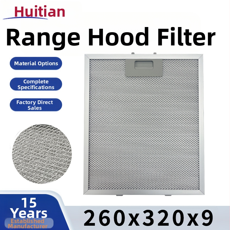 HT01 Eiropas stila filtrs tvaika nosūcējam ar alumīnija eļļas atdalīšanas režģi, 170 g