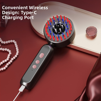 Galvos masažo šukos su USB maitinimu, 3 greičiai vibracijos, modelis KX-330