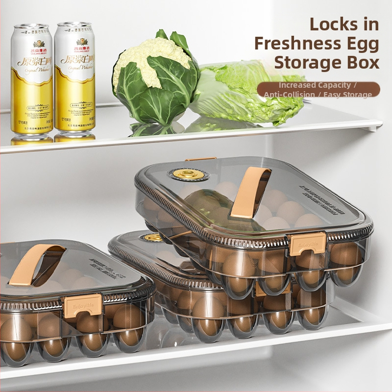 Box na skladovanie vajec do chladničky – jednoduché plastové, organizér vajec, udrží čerstvosť, uzatvárateľný