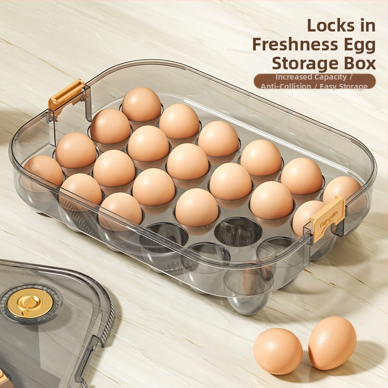 Box na skladovanie vajec do chladničky – jednoduché plastové, organizér vajec, udrží čerstvosť, uzatvárateľný