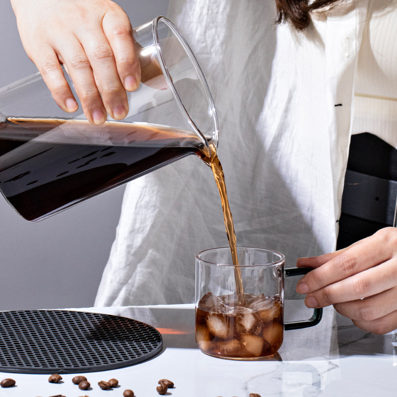 Borosilikatinio stiklo kavos indas ledinio lašėjimo ir šalto ekstrakcijos arbatė (2024 leidimas, pritaikymas prieinama, licencijuojamas privatus ženklas)