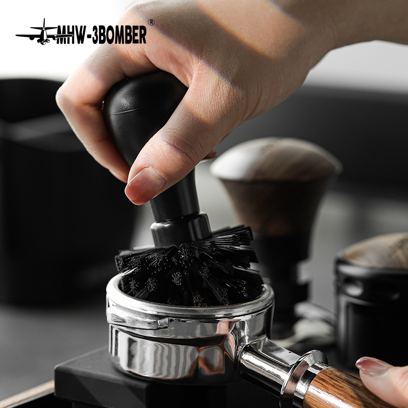 Perie de curățare a vasului de pudră pentru mânerul cafetierii | ABS | Simplitate modernă | Stil simplu | Potrivire universală