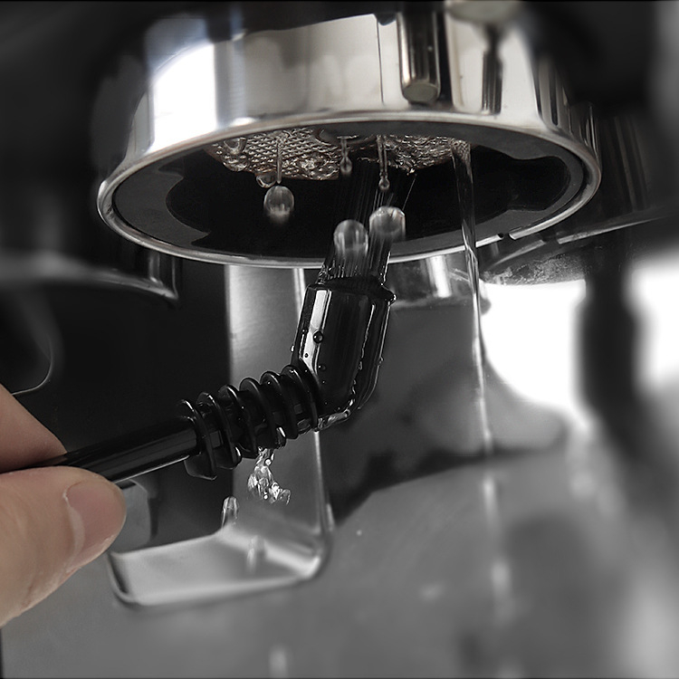 Espresso aparato plovimo galvos šepetėlis – PP+nylon šepetėlis, 14,5 g, lazeriu graviruotas logotipas, tinkamas biurui ir kavai