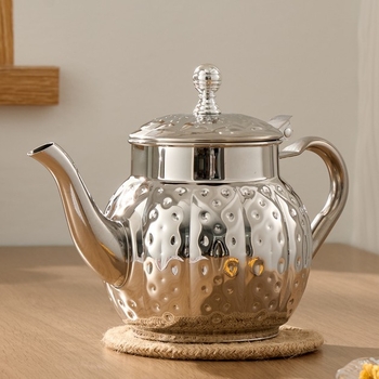 Nerūdijančio plieno arbatinukas, antik-retro stilius, viešbučio stiliaus dizainas, Junfa Shun prekė, spaudintas logotipas