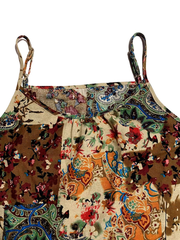 Βαμβακερό γυναικείο cami με φλοράλ σχέδιο και μη αποσπώμενες τιράντες (Τύπος: sling; Φλοράλ μοτίβο; 95% βαμβάκι; Μη αποσπώμενες τιράντες; Για ενήλικες γυναίκες)