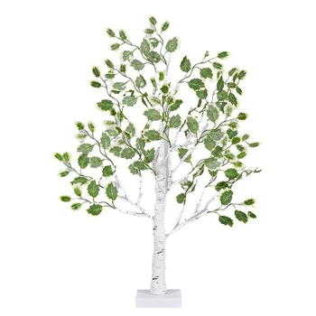 LED φως νυχτερινής διακόσμησης σε σχήμα δέντρου – επιτραπέζιο φωτιστικό με φυτικό σχεδιασμό, 24 LED, τροφοδοσία 4.5V USB/μπαταρία, 6000K, IP65