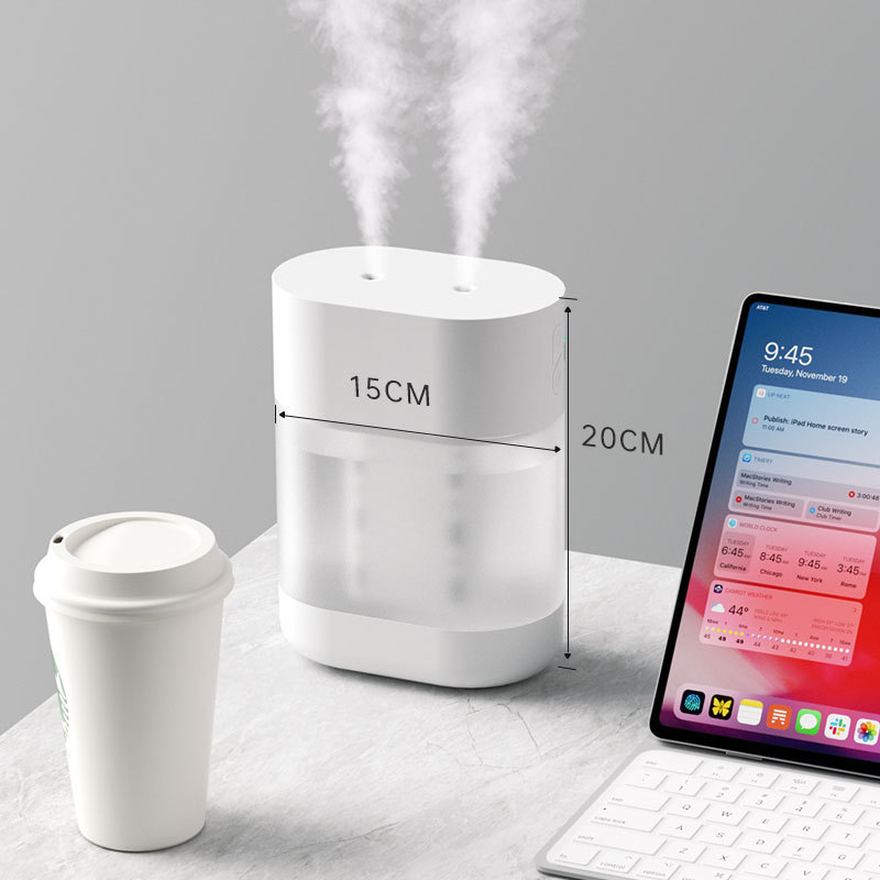 X1 légnedvesítő nagy kapacitású, 10–20 m²-re, USB tápegység, 2 párásító kimenet, zaj ≤36 dB