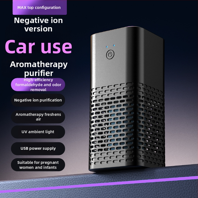 Automobiļu iekšējā gaisa attīrītājs ar aromaterapiju – modeļa AP-1288, 2W, USB barošana, 5V